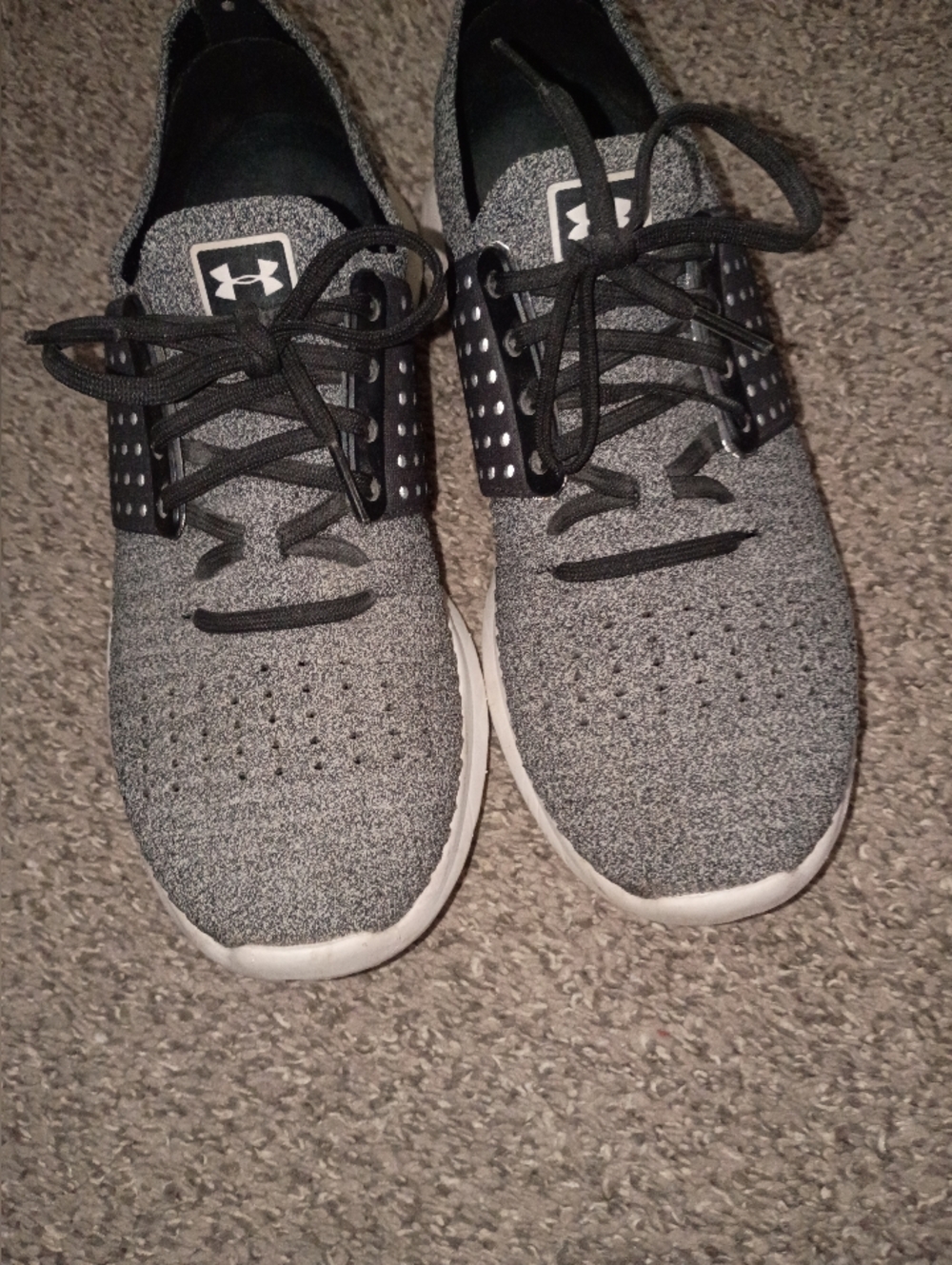 Under Armour Women's Grey and Black Athletic Trainers